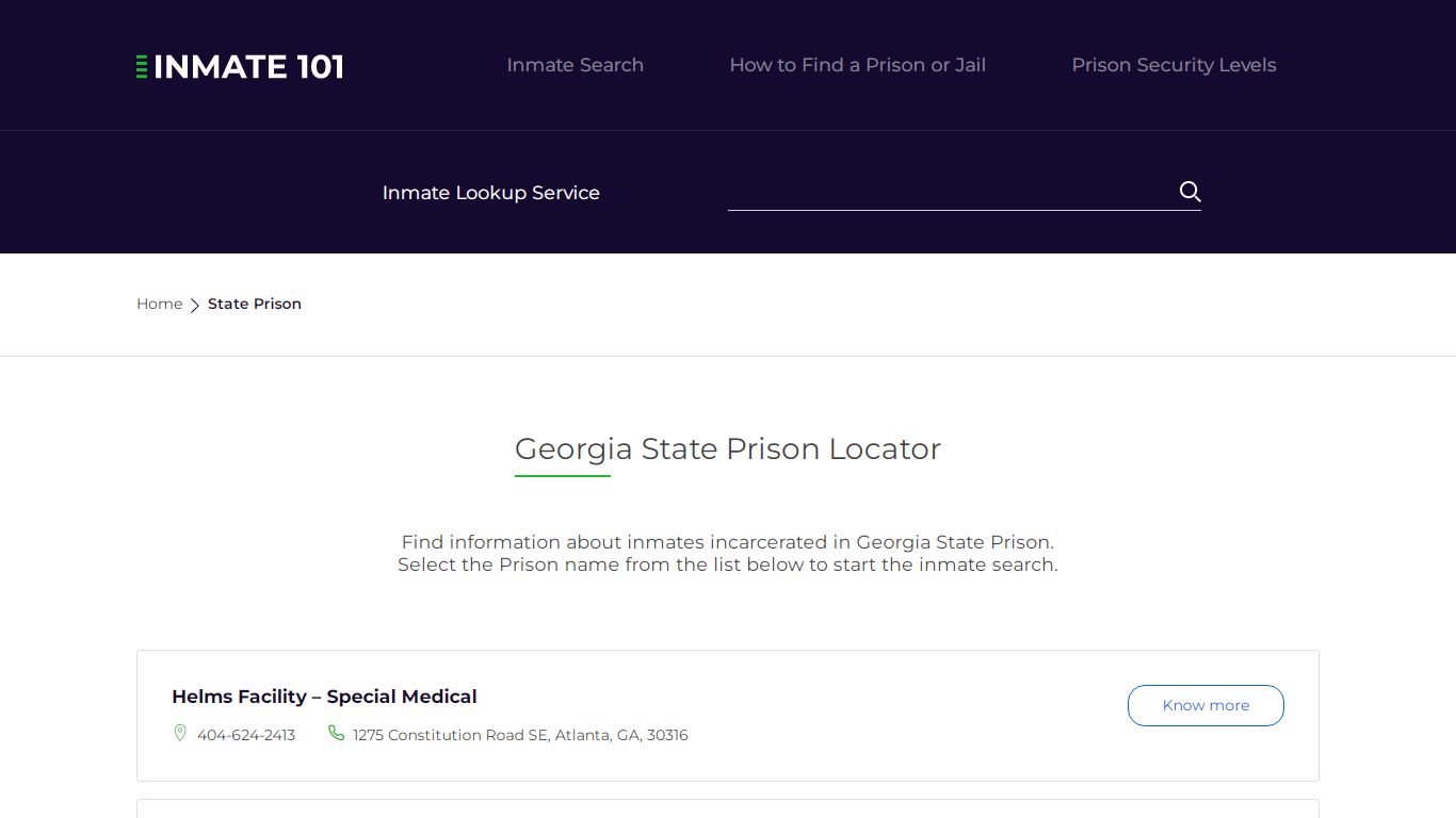 Georgia State Prison Inmate Search | Free Inmate Lookup